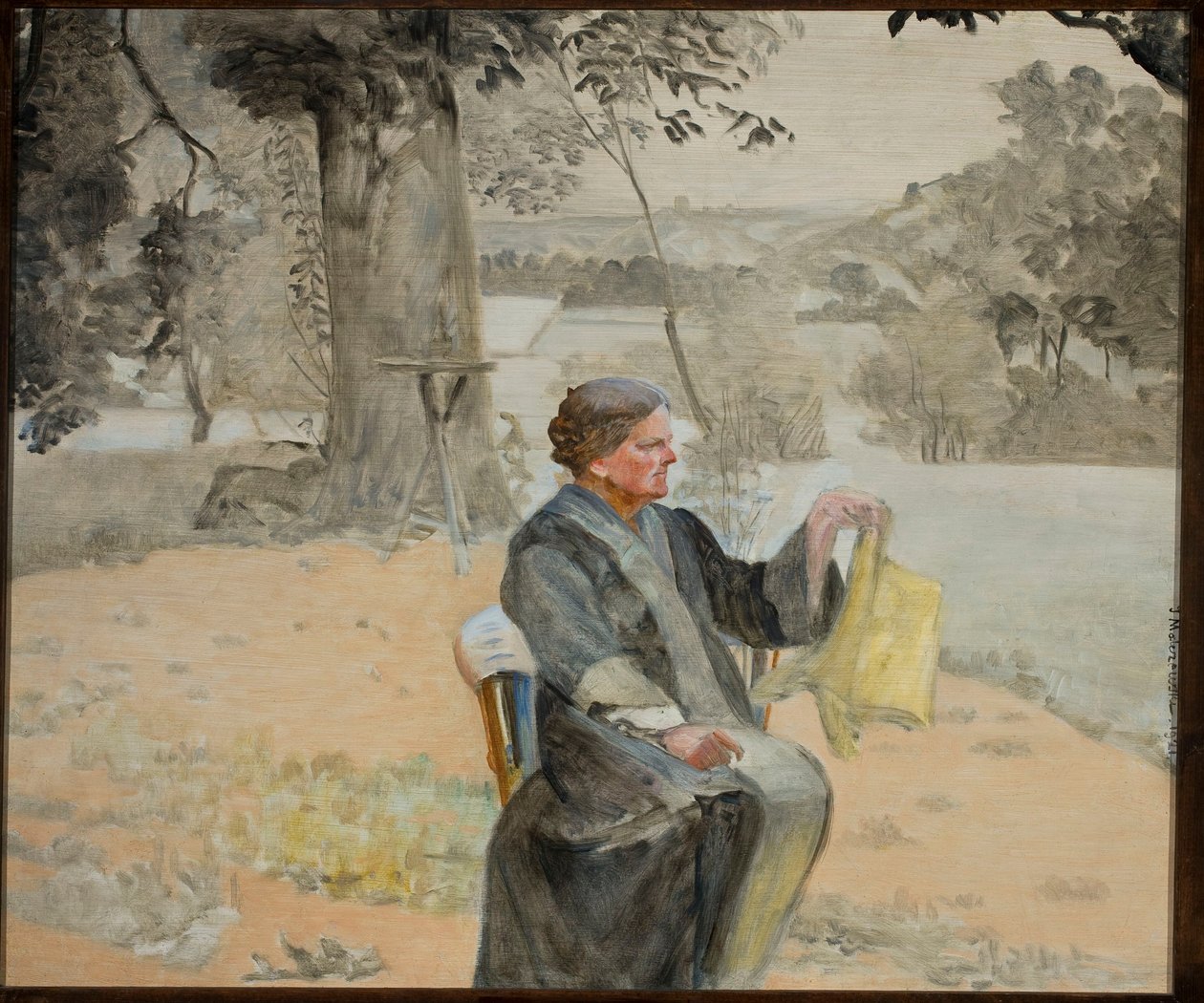 Portrett av søsteren Helena i hagen av Jacek Malczewski