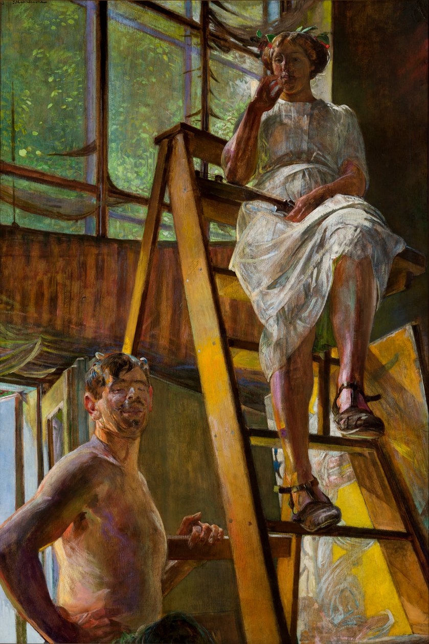 Satyr og en modell av Jacek Malczewski