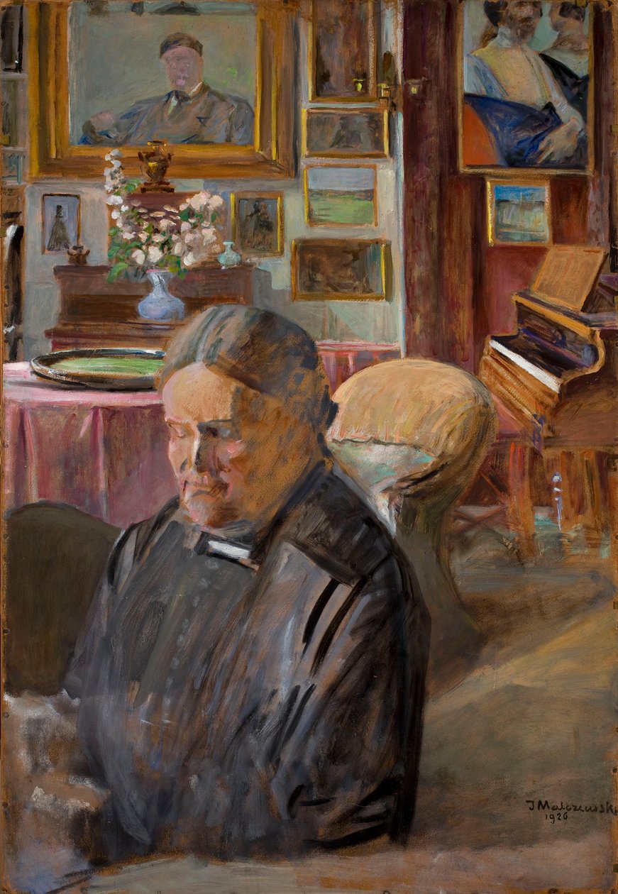 Kunstnerens søster Helena i et interiør av Jacek Malczewski