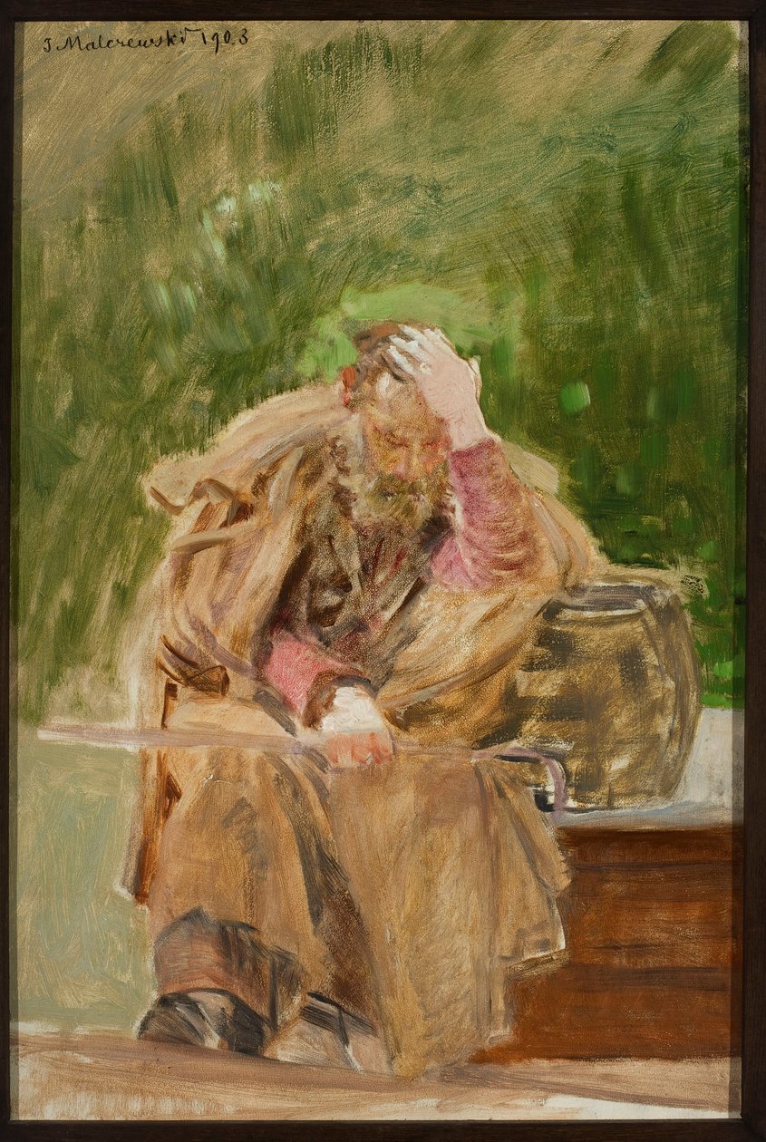 Gammel mann ved brønnen av Jacek Malczewski