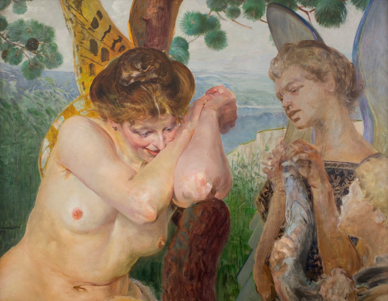 Tobias med en harpy av Jacek Malczewski