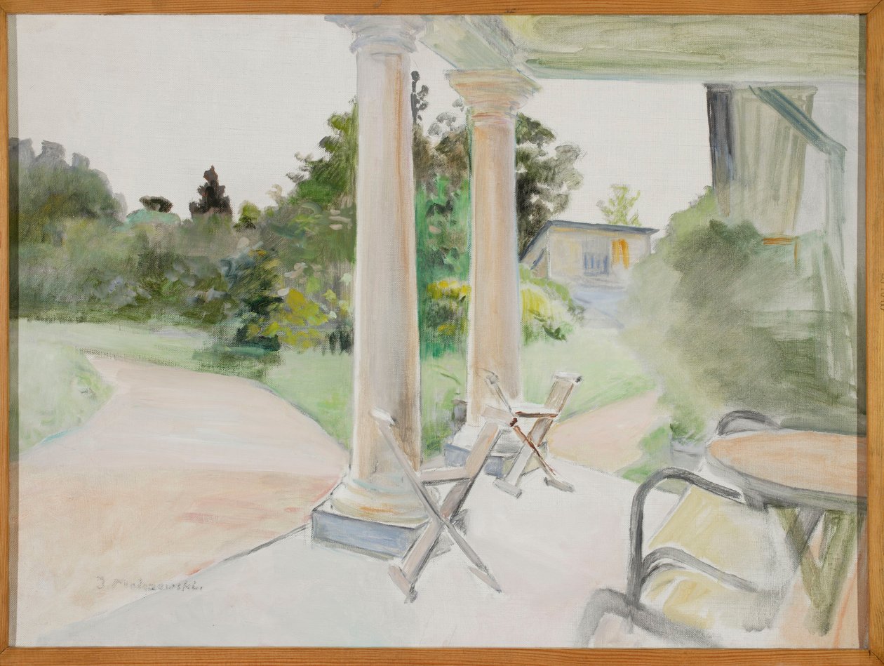 Utsikt fra verandaen i Lusławice av Jacek Malczewski