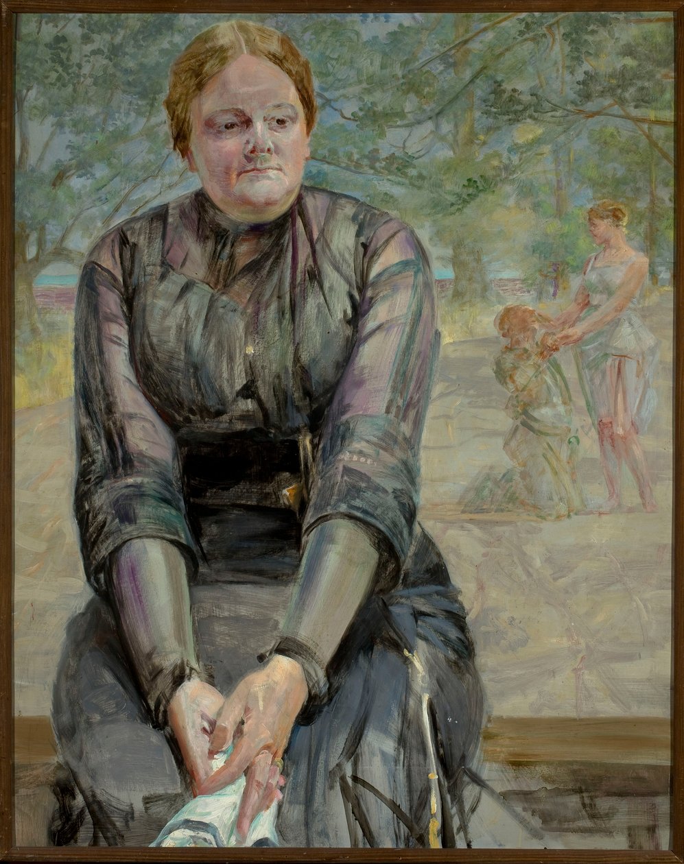 Tankefull - Portrett av søsteren Helena Karczewska av Jacek Malczewski