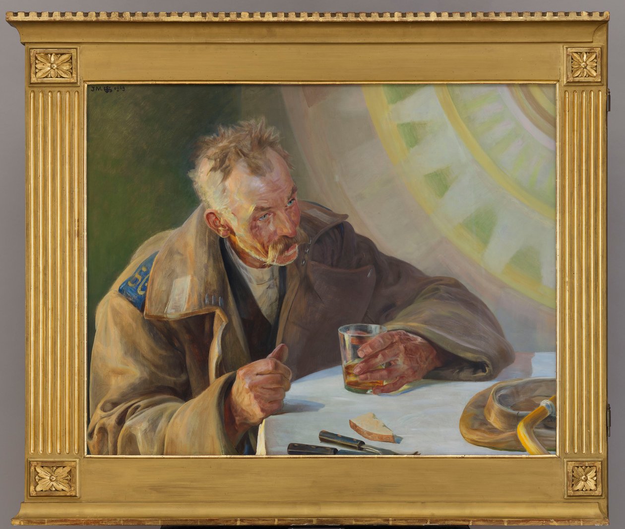 Den landflyktige - venstre del av triptyket av Jacek Malczewski