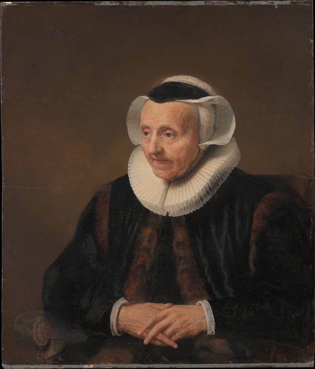 Portrett av en gammel kvinne av Jacob Adriaensz Backer