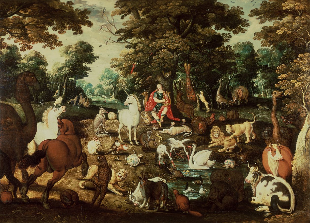 Orfeus sjarmerer dyrene av Jacob Bouttats