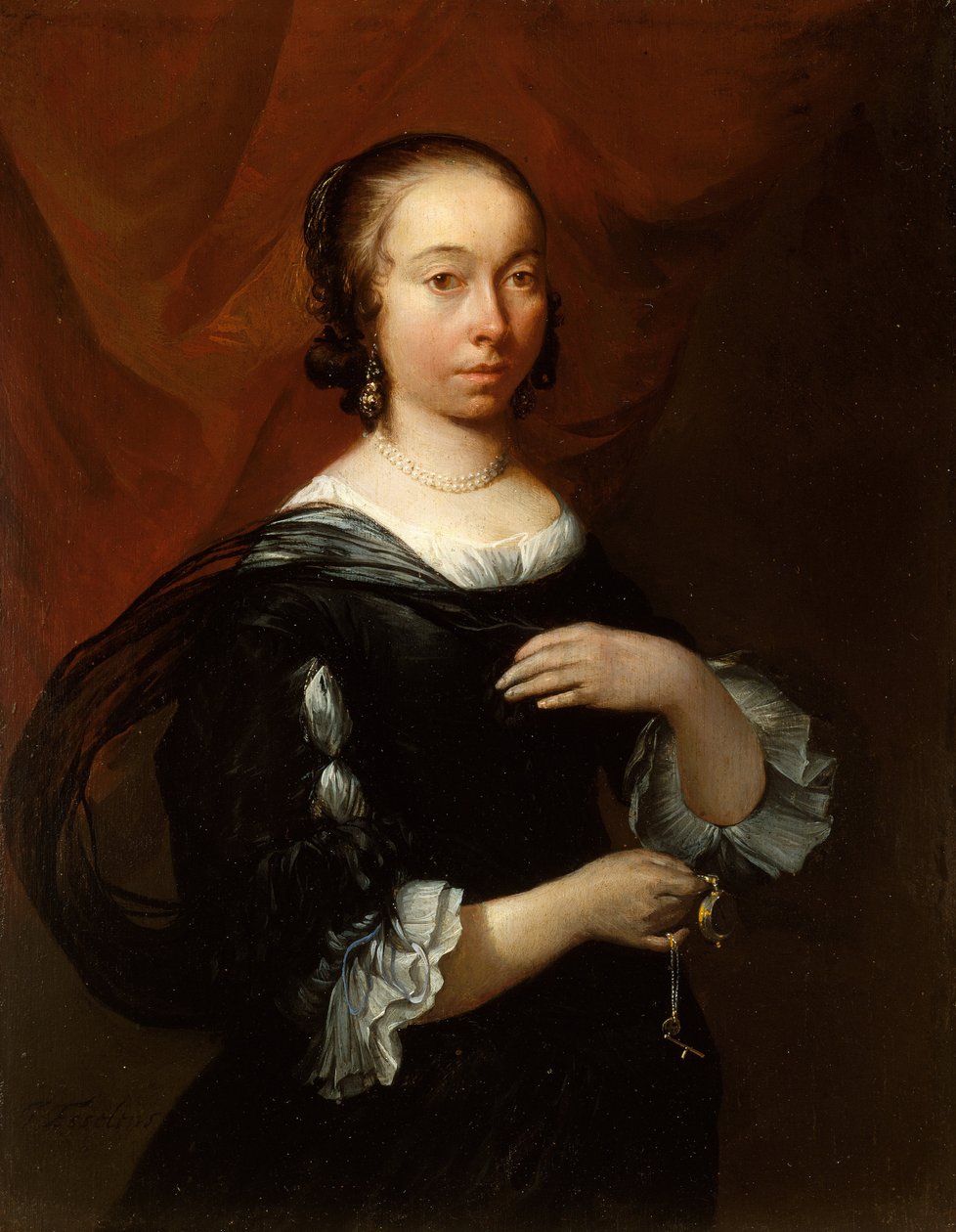 Portrett av en dame, ca. 1665-70 av Jacob Esselens