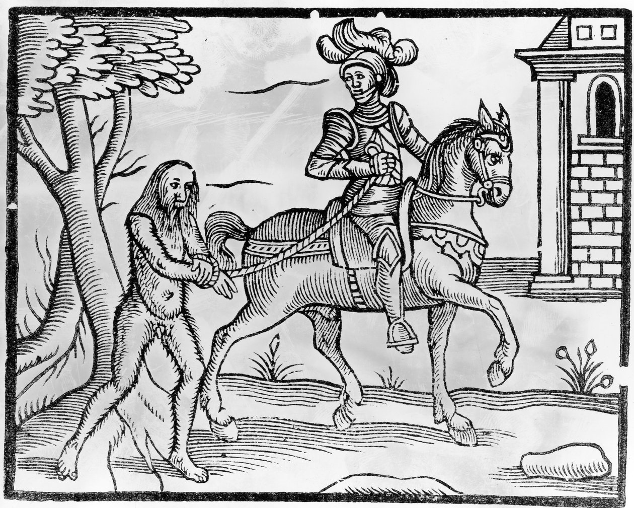 A Knight and A Wildman, ca. 1520-50 av Jacob Faber