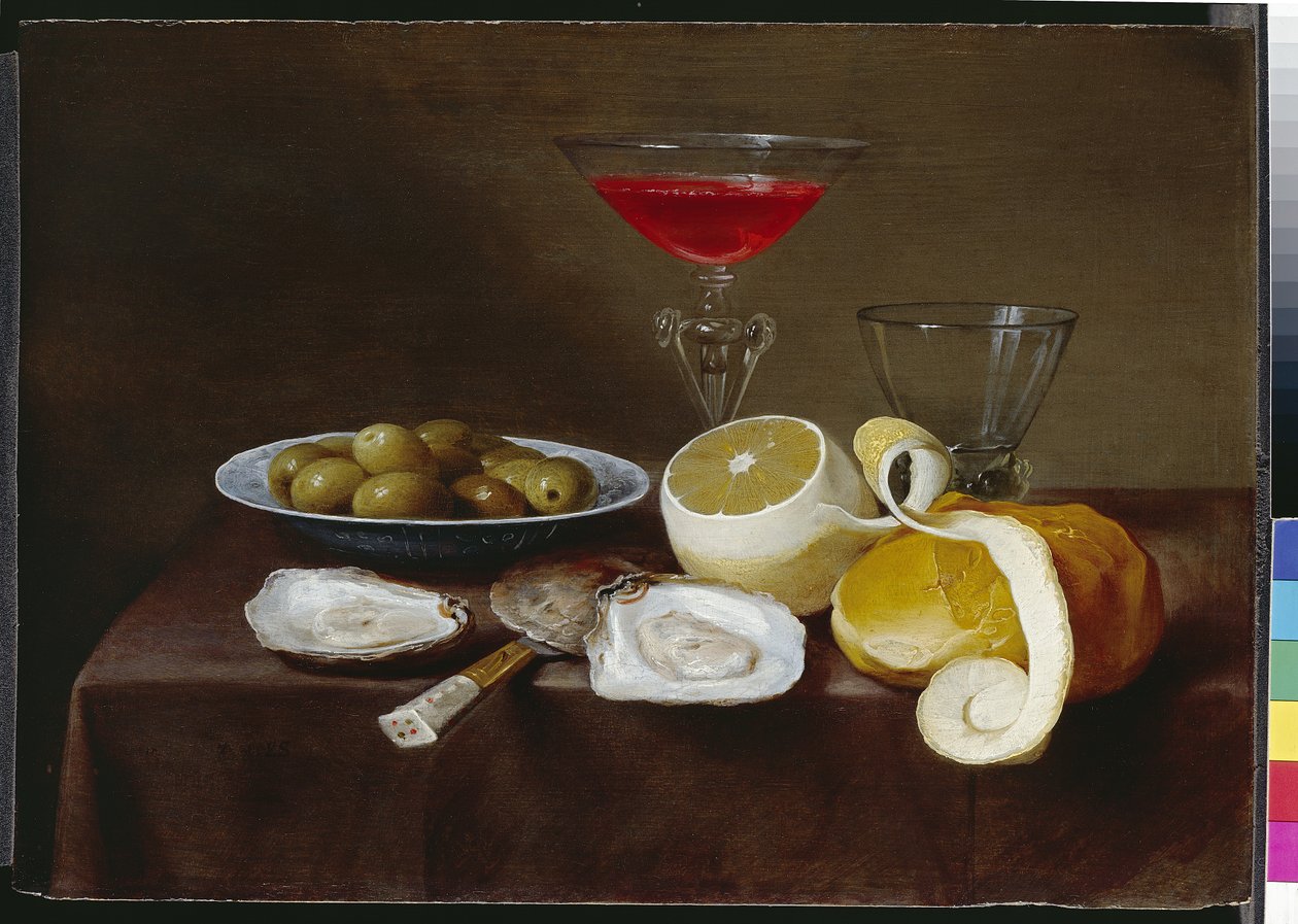 Stilleben med østers, 1600-tallet av Jacob  Foppens van Es
