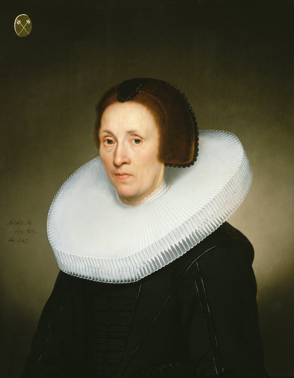 Portrett av Johanna van Diemen, 61 år gammel, 1647 av Jacob Gerritsz Cuyp