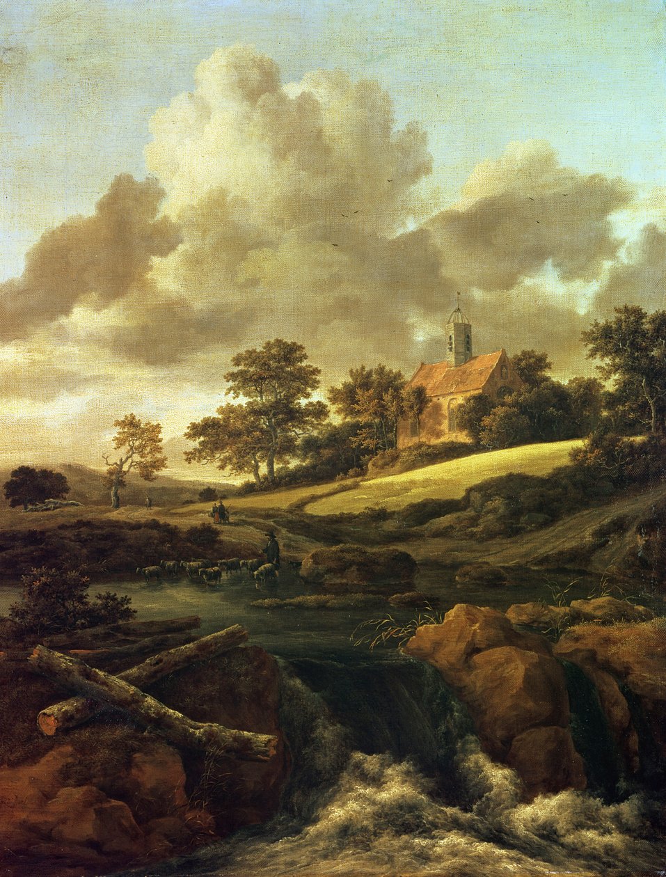 Landskap med bekk av Jacob van Ruisdael