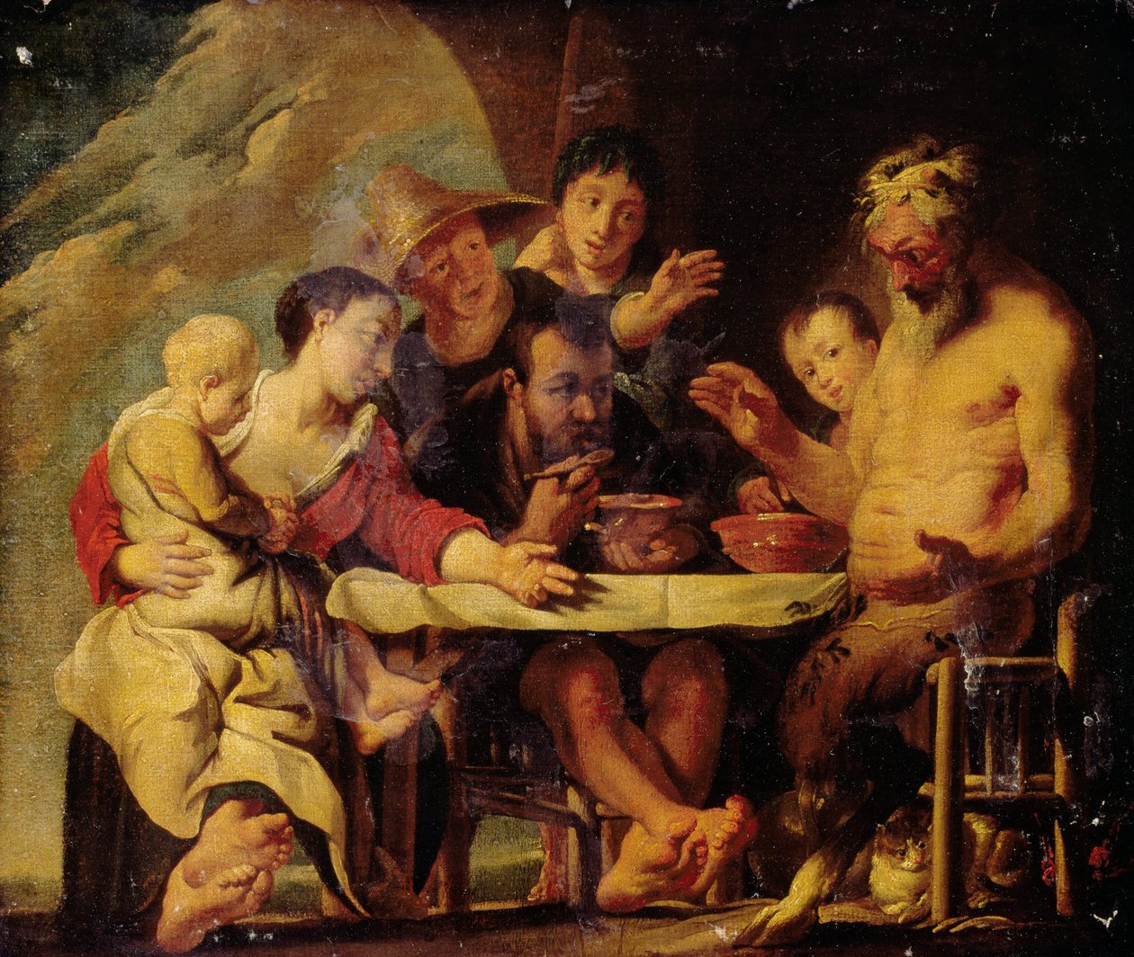Satyr og bønder av Jacob Jordaens