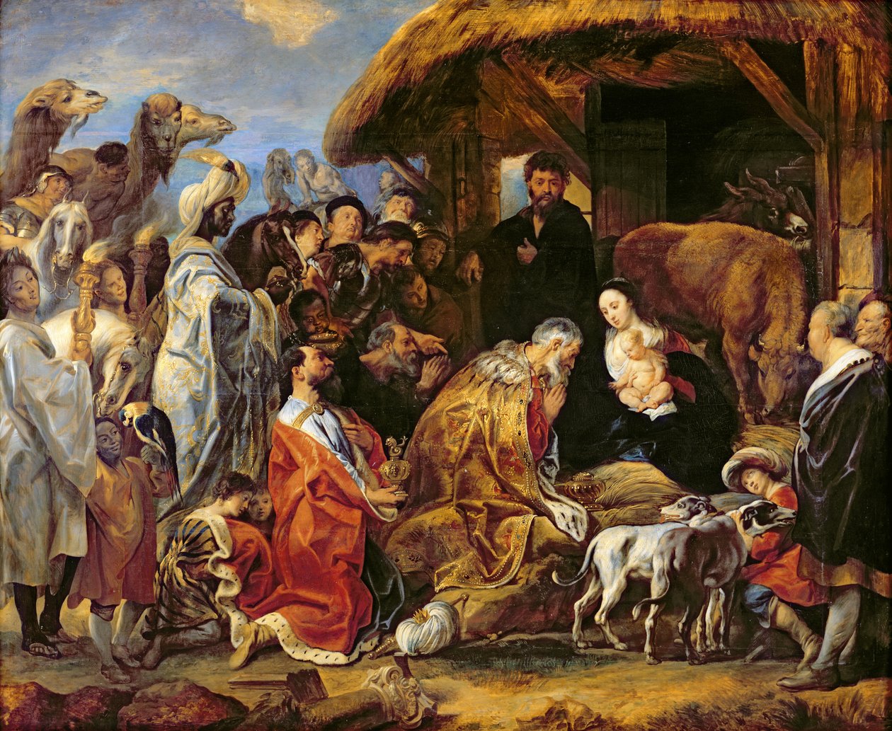 Tilbedelsen av magiene av Jacob Jordaens