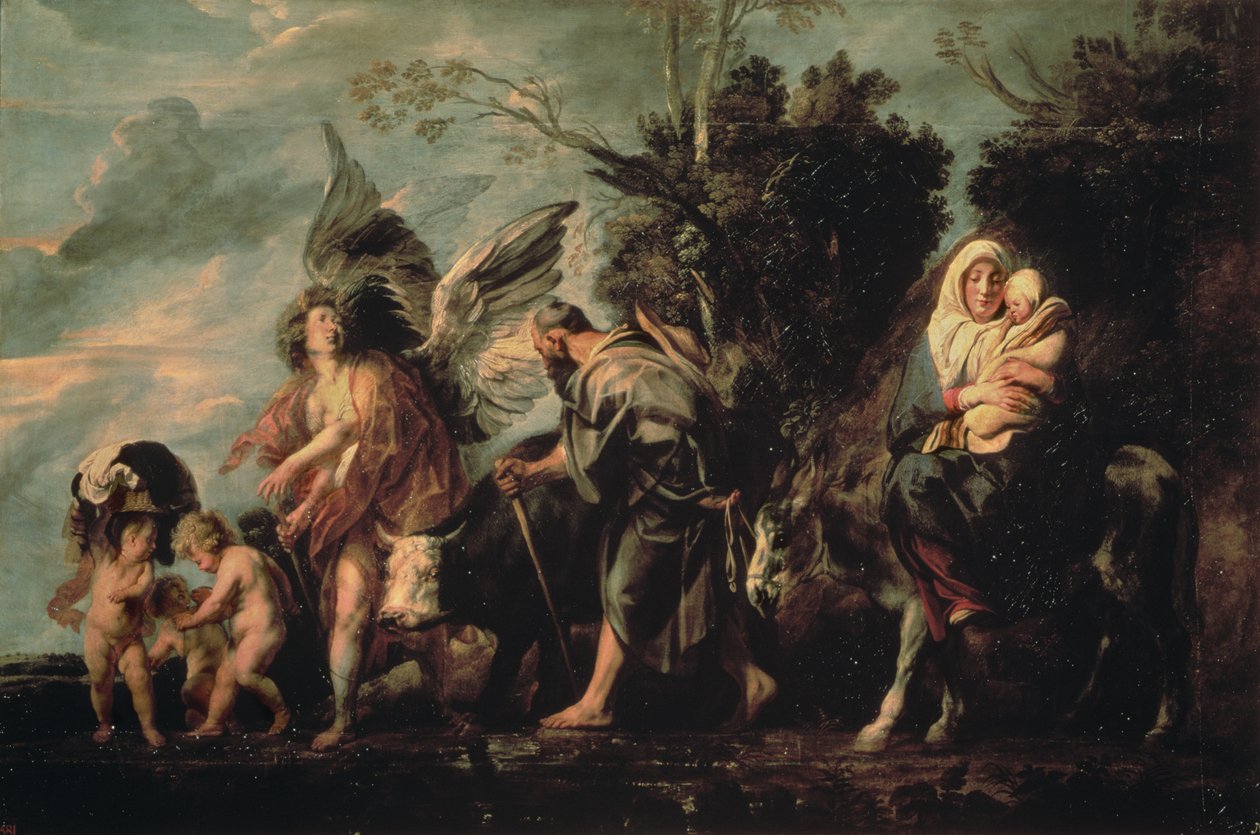 Flukten til Egypt, 1600-tallet av Jacob Jordaens