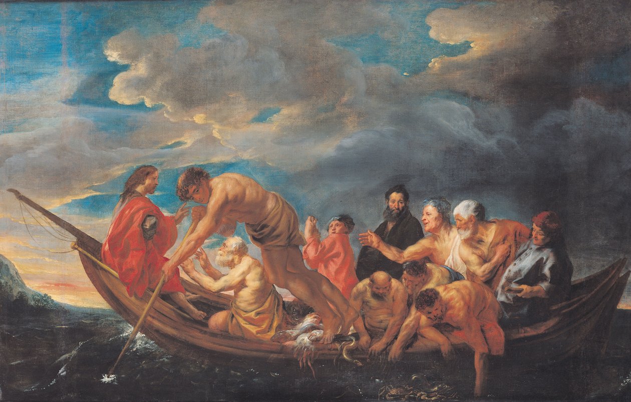 The Miraculous Draft of Fishes, ca. 1640 av Jacob Jordaens