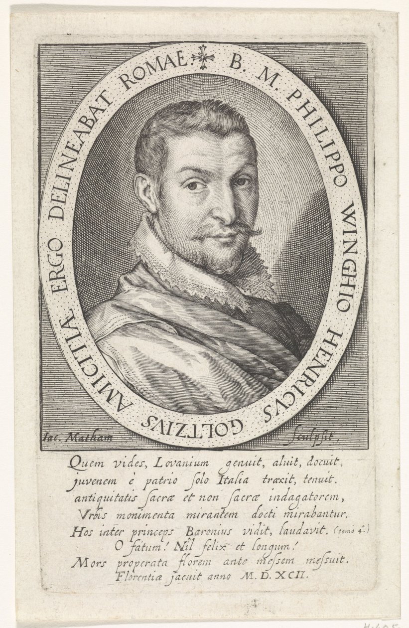 Portrett av Philips van Winghe av Jacob Matham