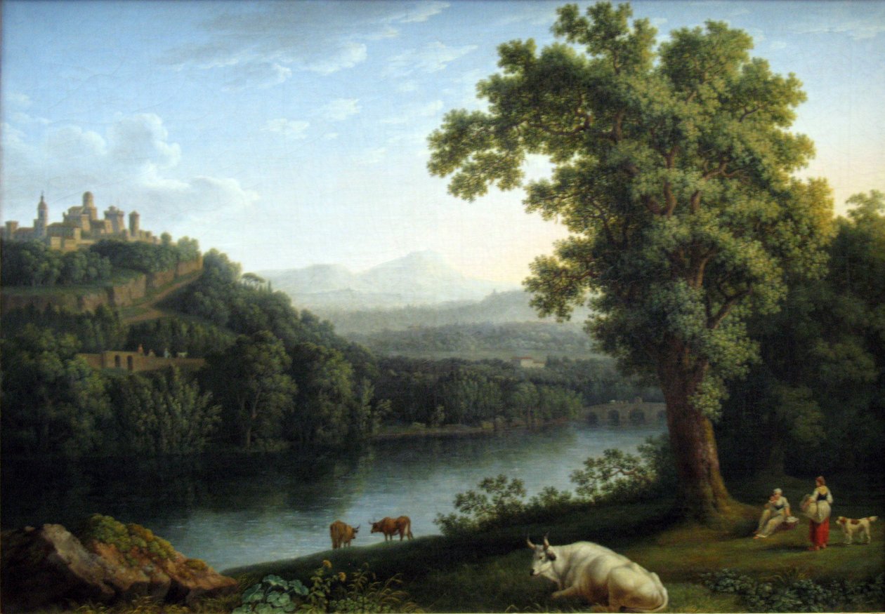 Elvelandskap av Jacob Philippe Hackert