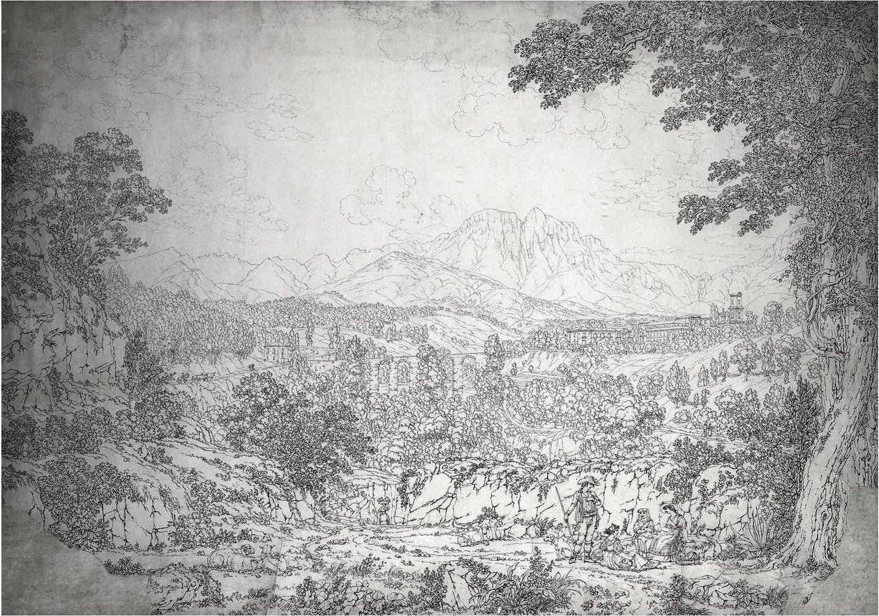 Utsikt over Cava dei Tirreni av Jacob Philippe Hackert
