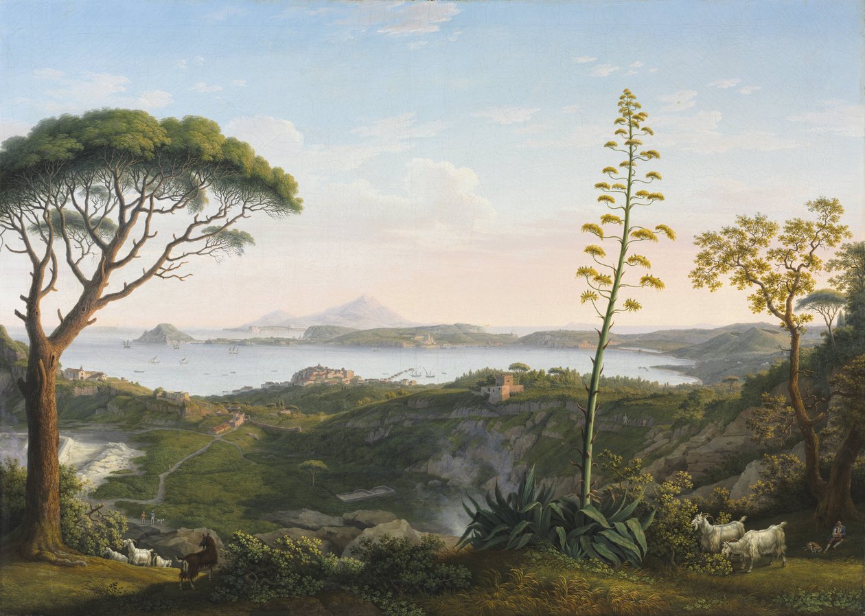 Utsikt over Pozzuoli -bukten fra Solfatara av Jacob Philippe Hackert
