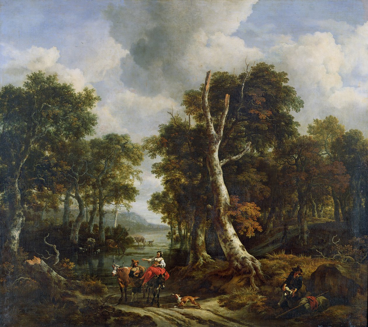 Skogen, ca. 1660 av Jacob van Ruisdael