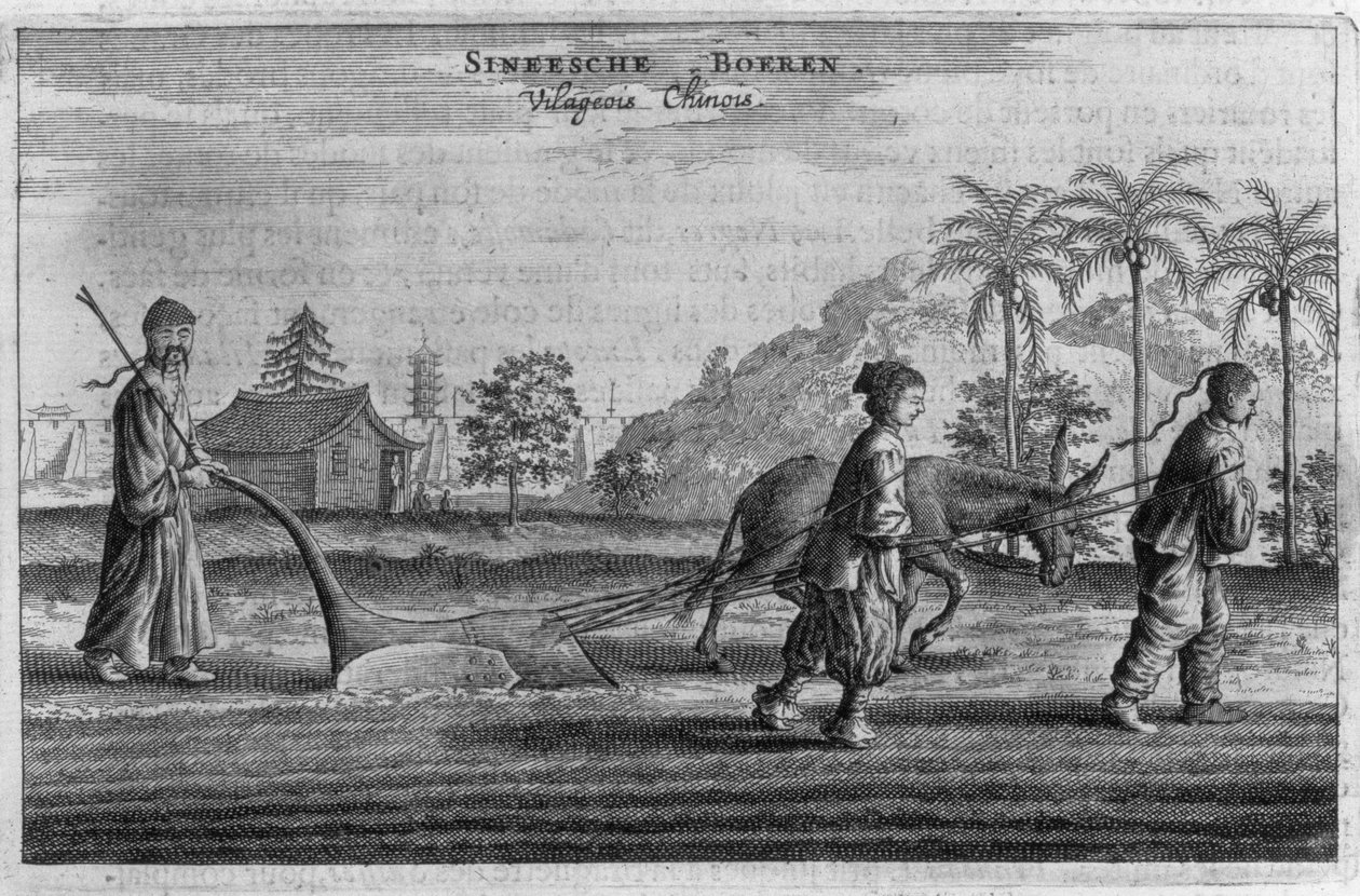 Chinese Peasants, en generell beskrivelse fra en beretning om en nederlandsk ambassade til Kina, 1665 av Jacob van Meurs