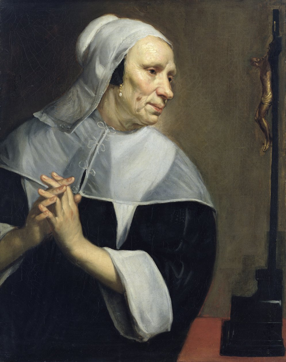 Gammel kvinne ber av Jacob van Oost