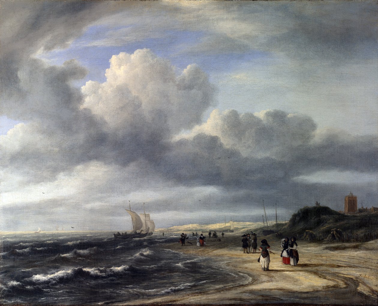 Stranden ved Egmond-an-Zee av Jacob van Ruisdael
