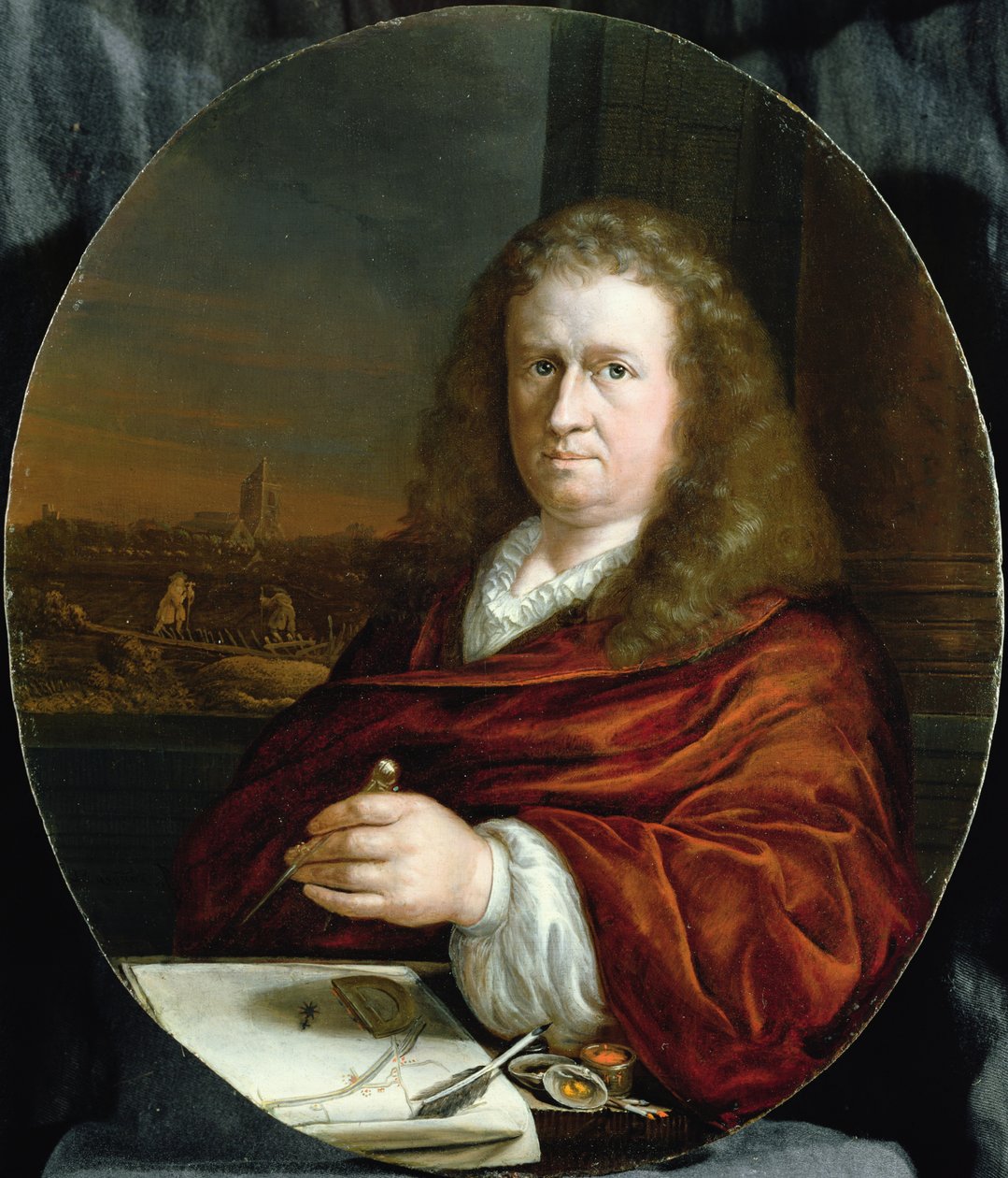Portrett av en landmåler av Jacob van der Sluys