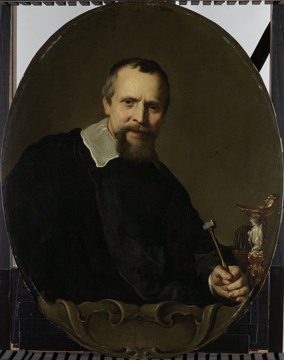 Portrett av Johannes Lutma Jan Lutma (1584/85-1669). Amsterdam sølvsmed av Jacob Adriaensz. Backer