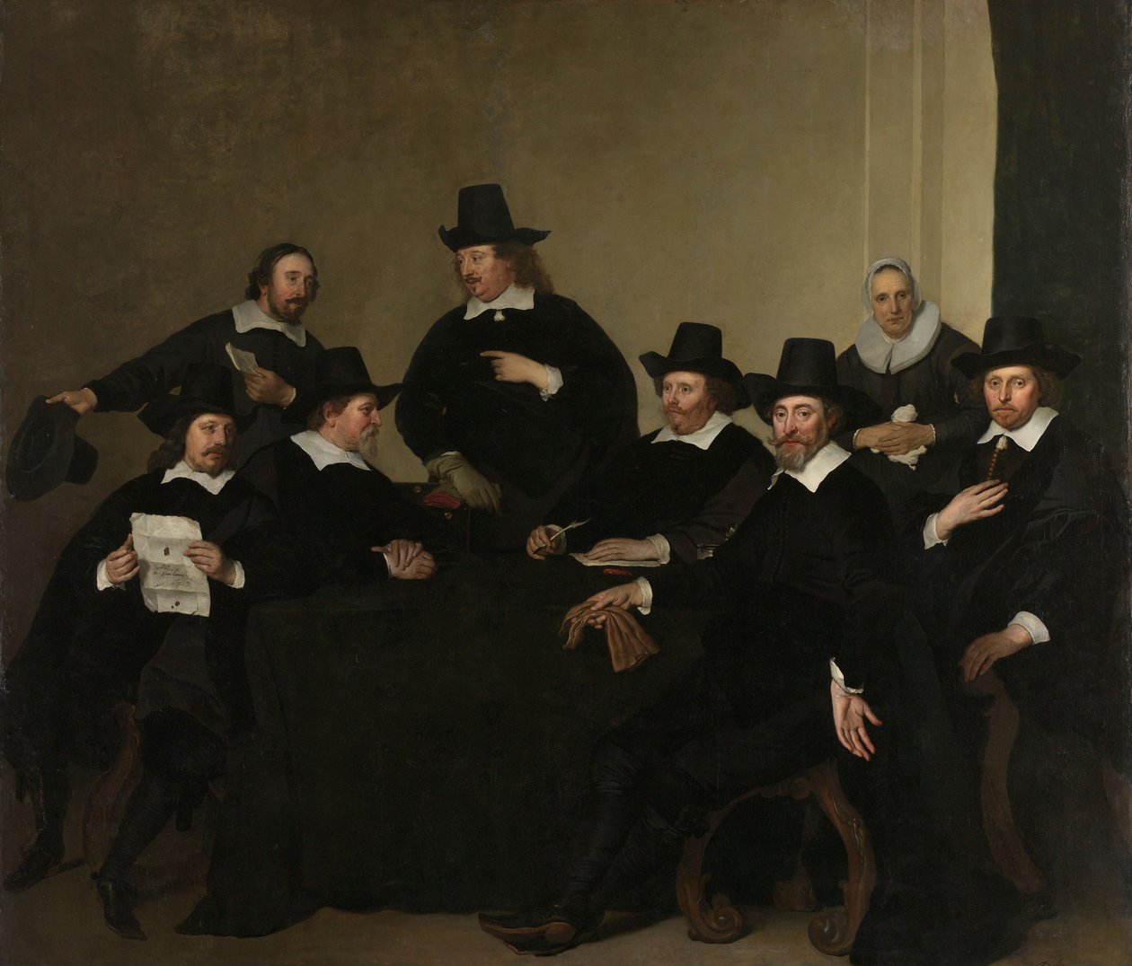 Regents of the Nieuwe Zijds Institute for the Outdoor Relief of the Poor, Amsterdam, ca. 1650 (olje på lerret) av Jacob Adriensz Backer