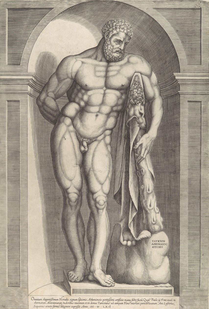 Mirror of Roman Magnificence: The Farnese Hercules, 1562., 1562. av Jacob Bos