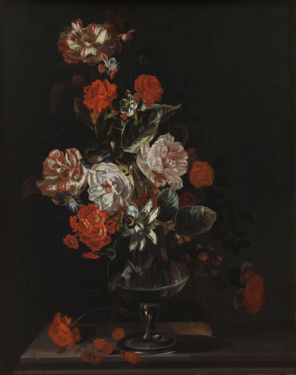 Stilleben med blomster av Jacob Campo Weyerman