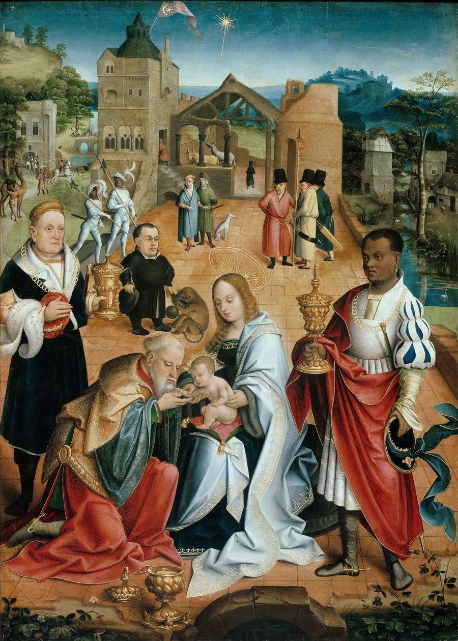The Adoration of the Magi Central Panel of the Triptych, 1500-tallet av Jacob Claesz. van Utrecht
