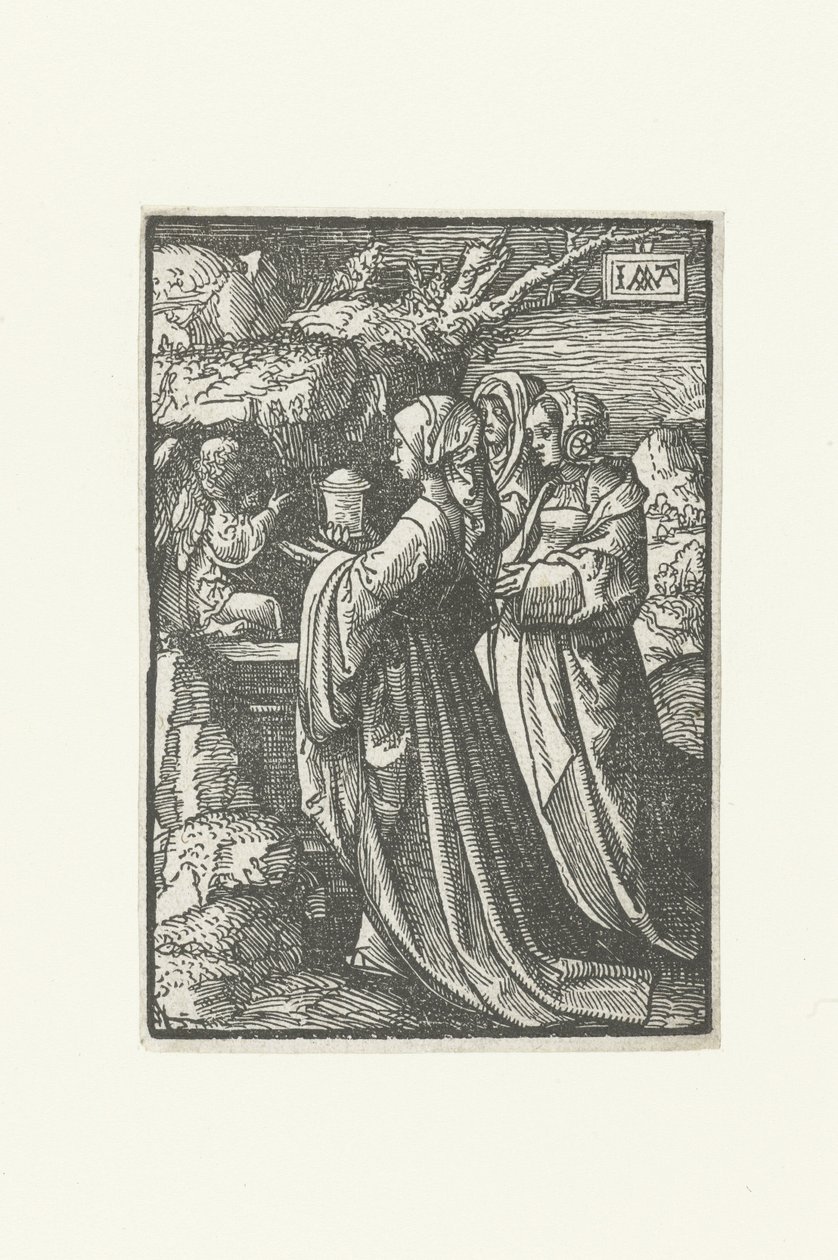 De tre Maryene ved den tomme graven The Little Passion (serietittel) av Jacob Cornelisz van Oostsanen