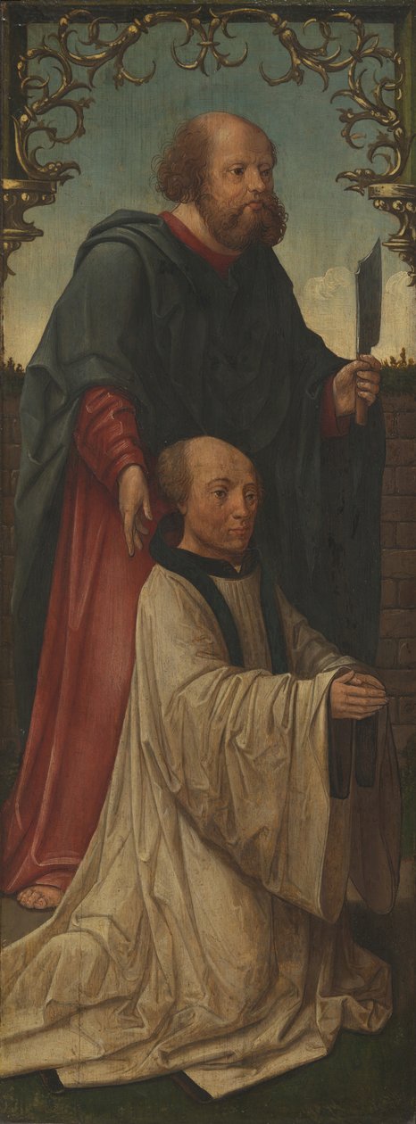 Saint Matthias and a Donor, Saint Andrew omvendt, 152025 av Jacob Cornelisz. van Oostsanen
