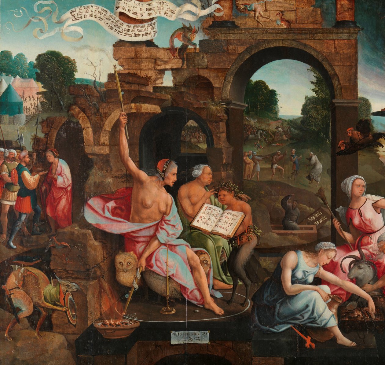 Saul og heksen fra Endor av Jacob Cornelisz van Oostsanen