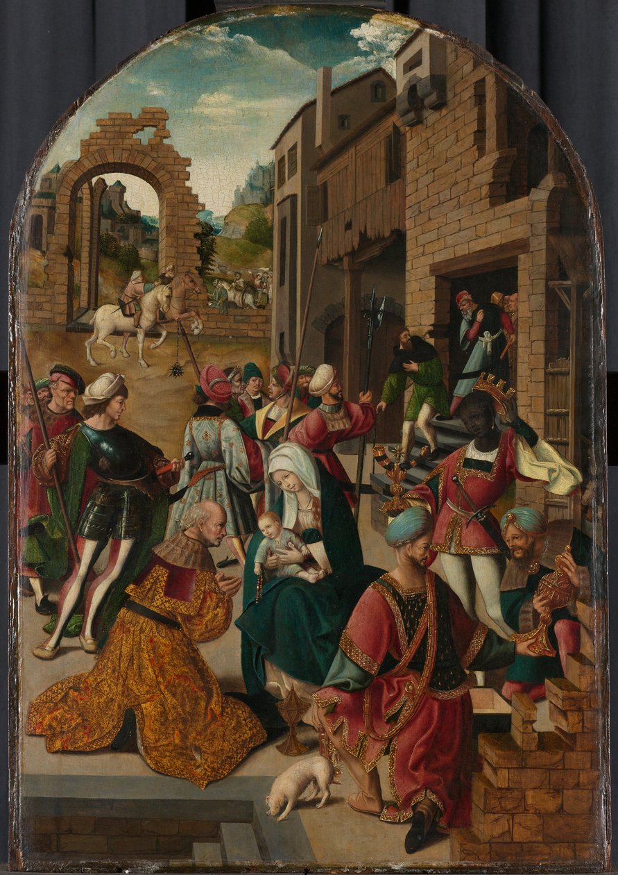 Tilbedelsen av magiene, ca. 1510 av Jacob Cornelisz van Oostsanen