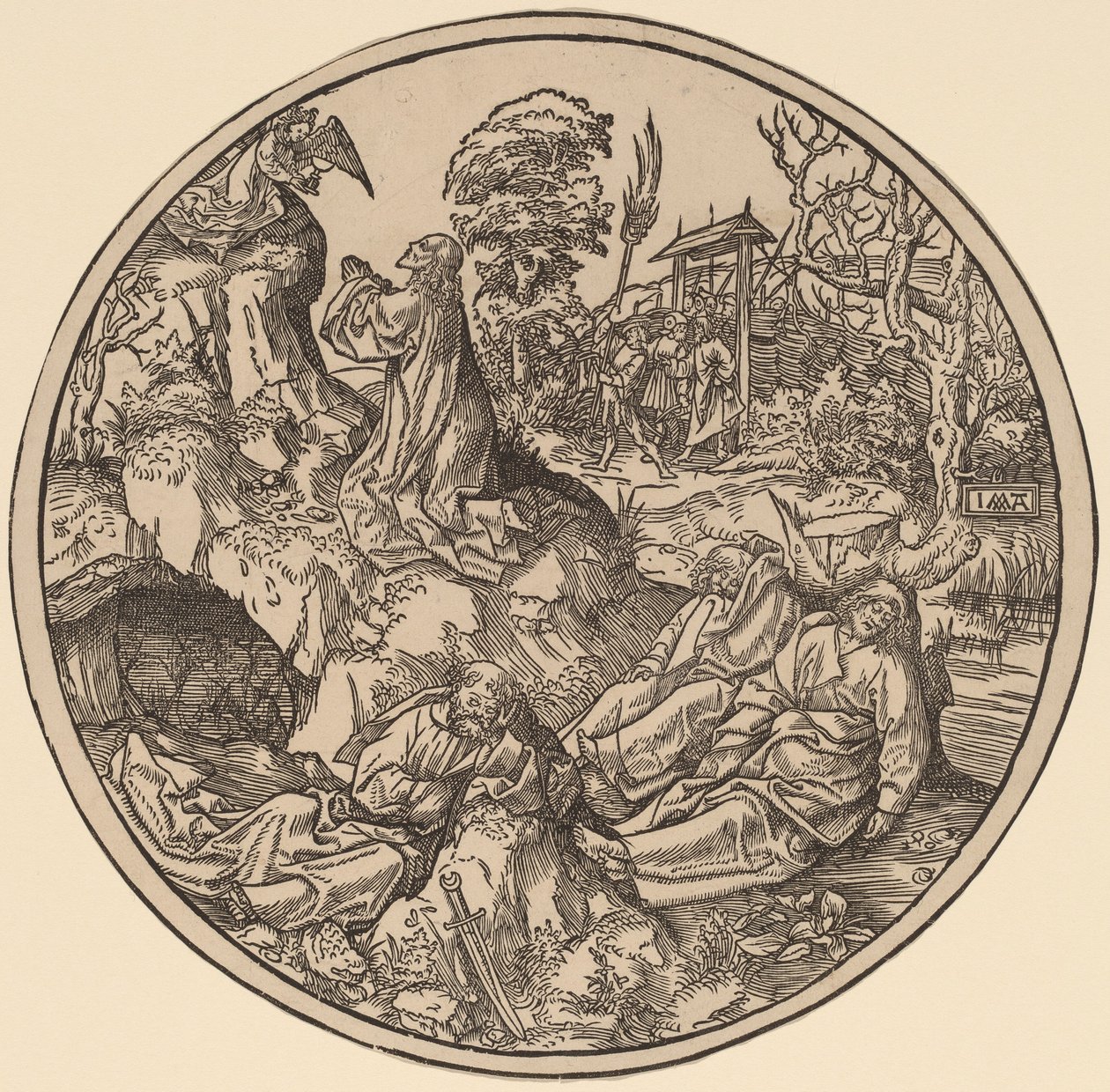 Kvalen i hagen av Jacob Cornelisz van Oostsanen