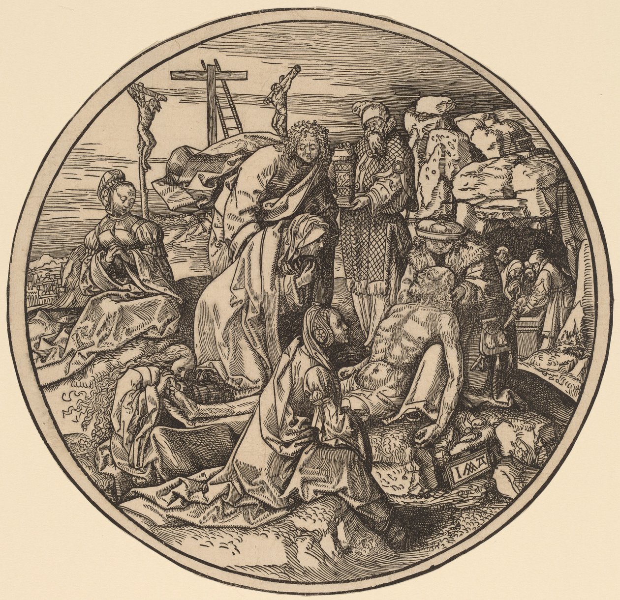 Klagesangen og gravleggingen av Jacob Cornelisz van Oostsanen