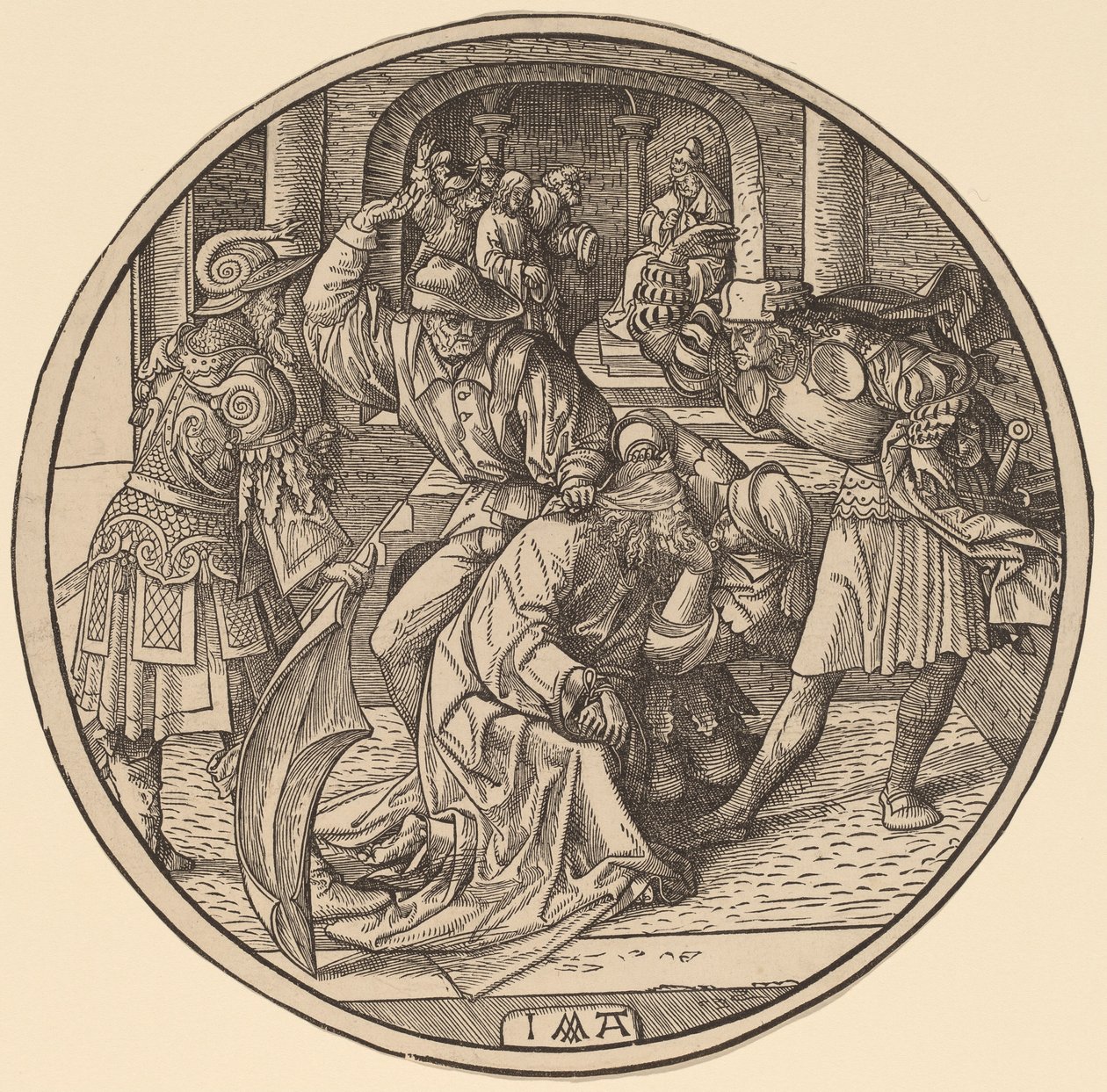 Hån mot Kristus og Kristus før Kaifas av Jacob Cornelisz van Oostsanen