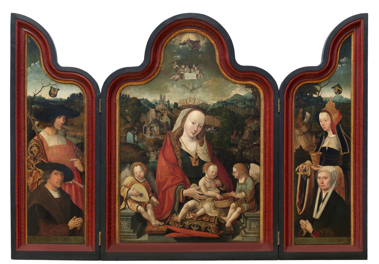 Tryptich av Pompeius Otto og hans kone Gerbich Claesdr (olje på panel) av Jacob Cornelisz van Oostsanen