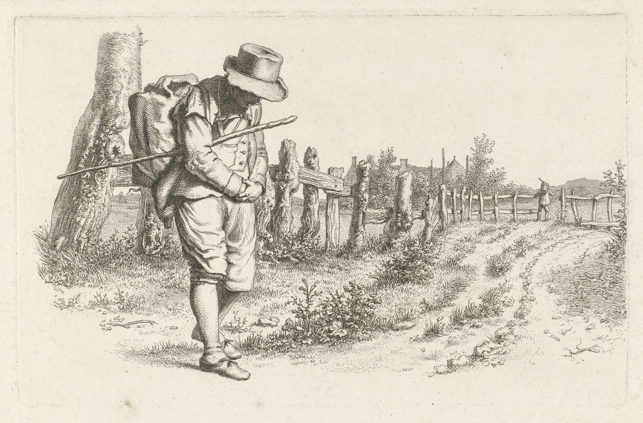 Reisende på en landevei Studietrykk / Etudes gravées (serietittel) av Jacob Ernst Marcus