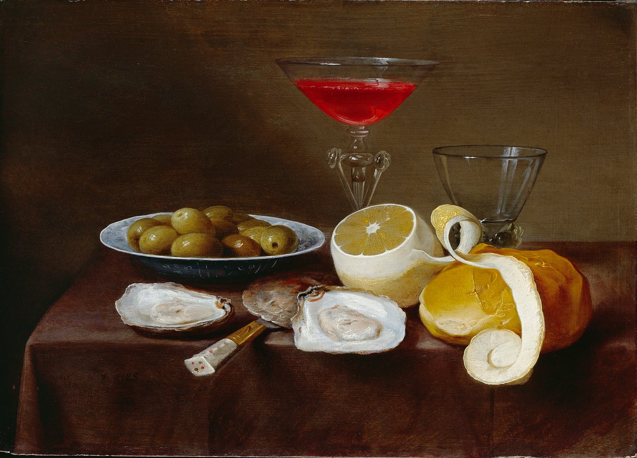Stilleben med østers, c1616-1666 av Jacob  Foppens van Es
