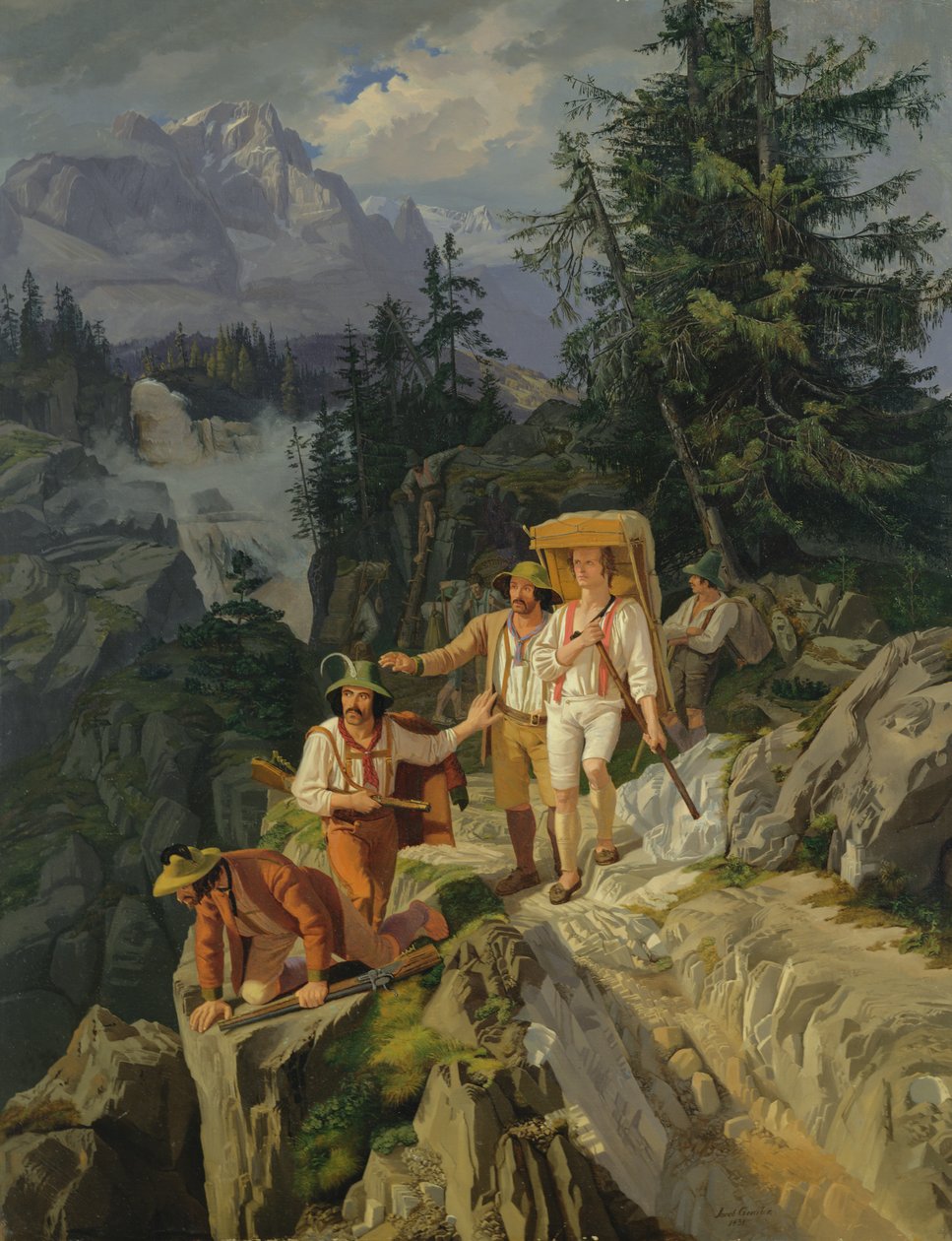 tyrolske smuglere, 1831 av Jacob Gensler