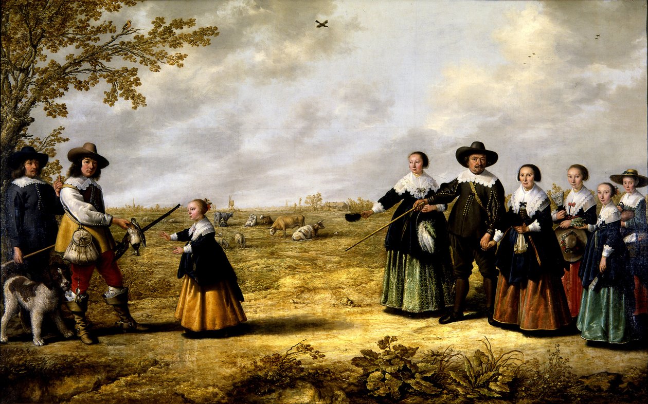 Portrett av en familie i et landskap av Jacob Gerritsz Cuyp