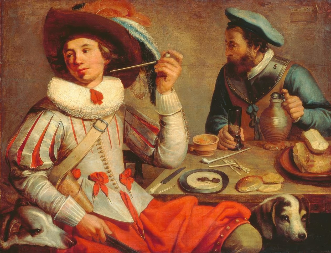 To soldater ved et bord av Jacob Gerritsz Cuyp