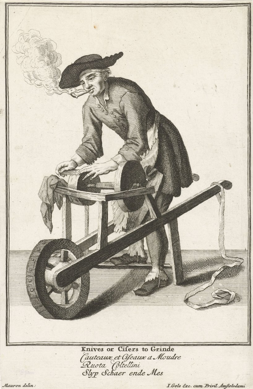 Scharensliep Straatventers i Londen (serietittel) The Cryes of the City of London (serietittel) av Jacob Gole