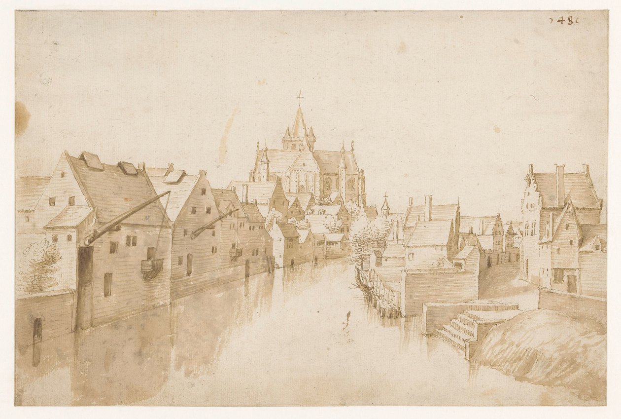 Vår Frue-over-Dijle-kirken, i Mechelen av Jacob Grimmer (possibly)