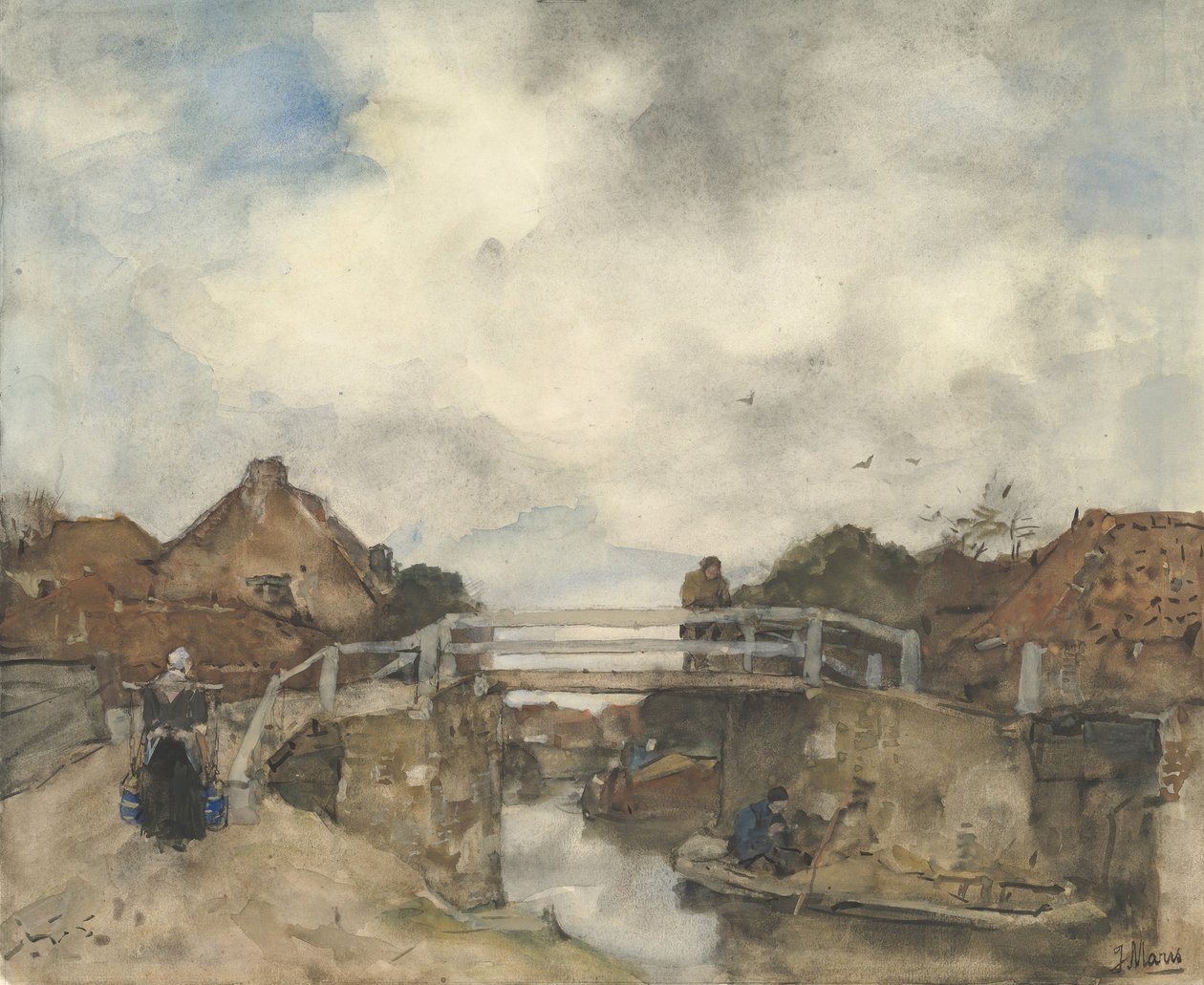 Dutch Canal, Rijswijk, andre halvdel av 1800-tallet. av Jacob Henricus Maris