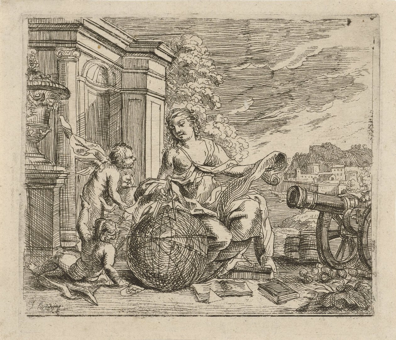 Allegori av geometri av Jacob Herreyns (I)